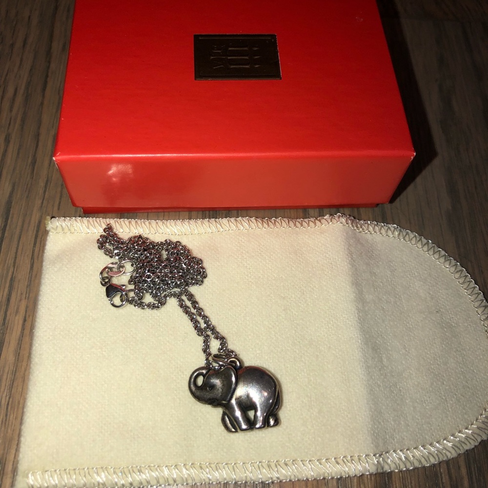 James Avery Elephant Charm with chain
